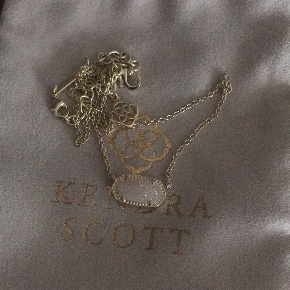 Kendra Scott iridescent drusy Elisa necklace